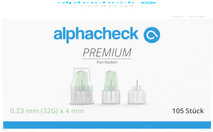alphacheck premium Pen-Nadeln 32G 4mm 105 Stück alphacheck premium Pen-Nadeln 32G 4mm 105 Stück