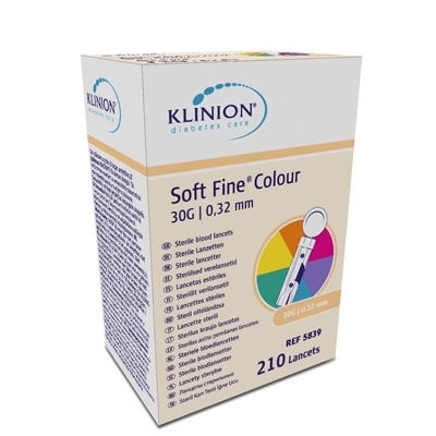 KLINION Soft Fine Colour Lanzetten 30G 210 Stück