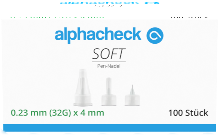 alphacheck soft Pen-Nadeln 32G 4mm 100 Stück alphacheck soft Pen-Nadeln 32G 4mm 100 Stück