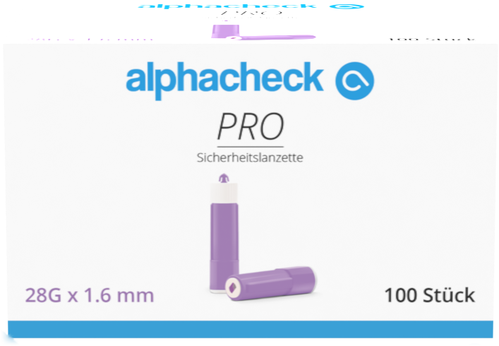 alphacheck PRO Sicherheitslanzetten 28G 100 Stück