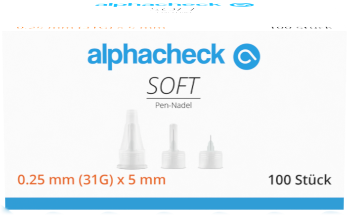 alphacheck soft Pen-Nadeln 31G 5mm 100 Stück