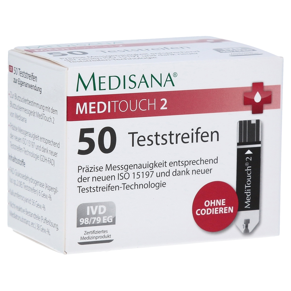 Medisana MediTouch 2 Blutzucker-TS 2 x 25 Stück Medisana MediTouch 2 Blutzucker-TS 2 x 25 Stück