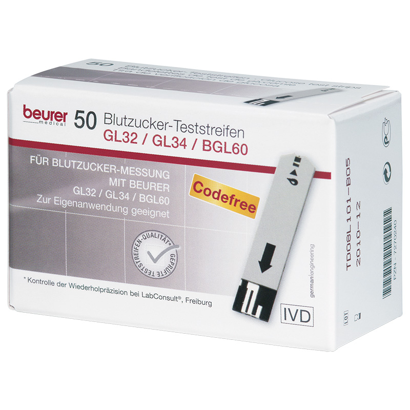beurer GL32/GL34 Blutzucker-TS 50 Stück beurer GL32/GL34 Blutzucker-TS 50 Stück