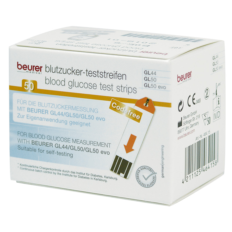 beurer GL44/50/50evo Blutzucker-TS 50 Stück beurer GL44/50/50evo Blutzucker-TS 50 Stück