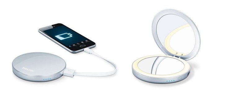 beurer BS39 beleuchteter Kosmetikspiegel mit Powerbank beurer BS39 beleuchteter Kosmetikspiegel mit Powerbank