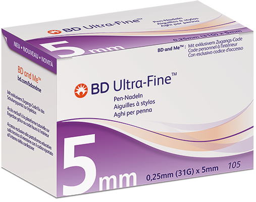 BD Ultra-Fine 31G 5mm 105 Stück
