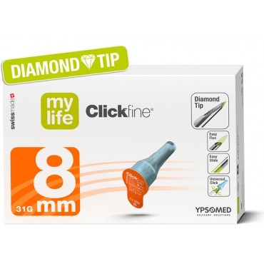 mylife Clickfine Diamond Tip 31G 8mm 100 Stück