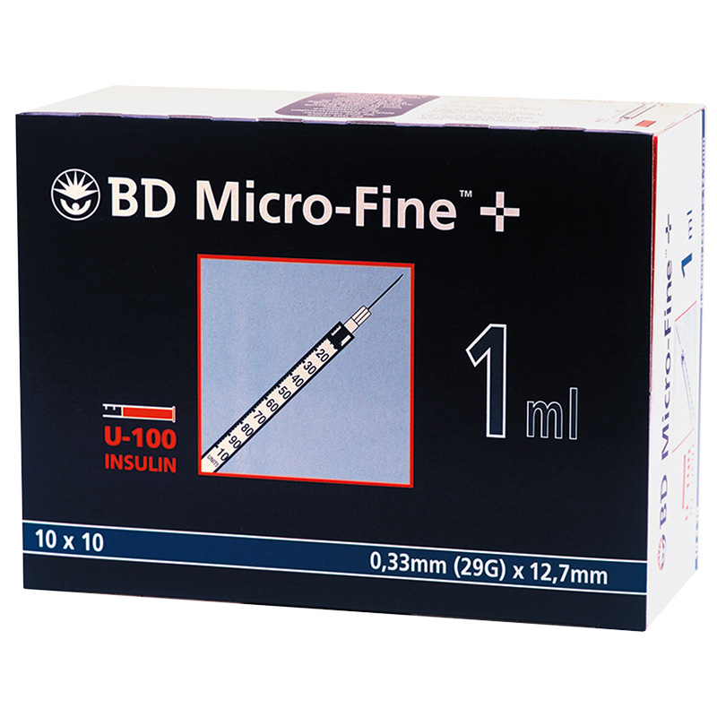 BD Micro-Fine+ U100 1ml 12,7 mm 100 Stück BD Micro-Fine+ U100 1ml 12,7 mm 100 Stück