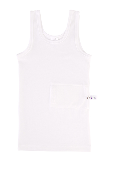 +++bre.parat Trägershirt mit Pumpentasche links weiß Gr. 158-164 2 Stück+++ +++bre.parat Trägershirt mit Pumpentasche links weiß Gr. 158-164 2 Stück+++