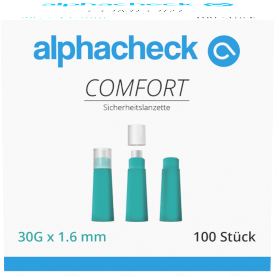 alphacheck comfort Sicherheitslanzetten 30G 100 Stück