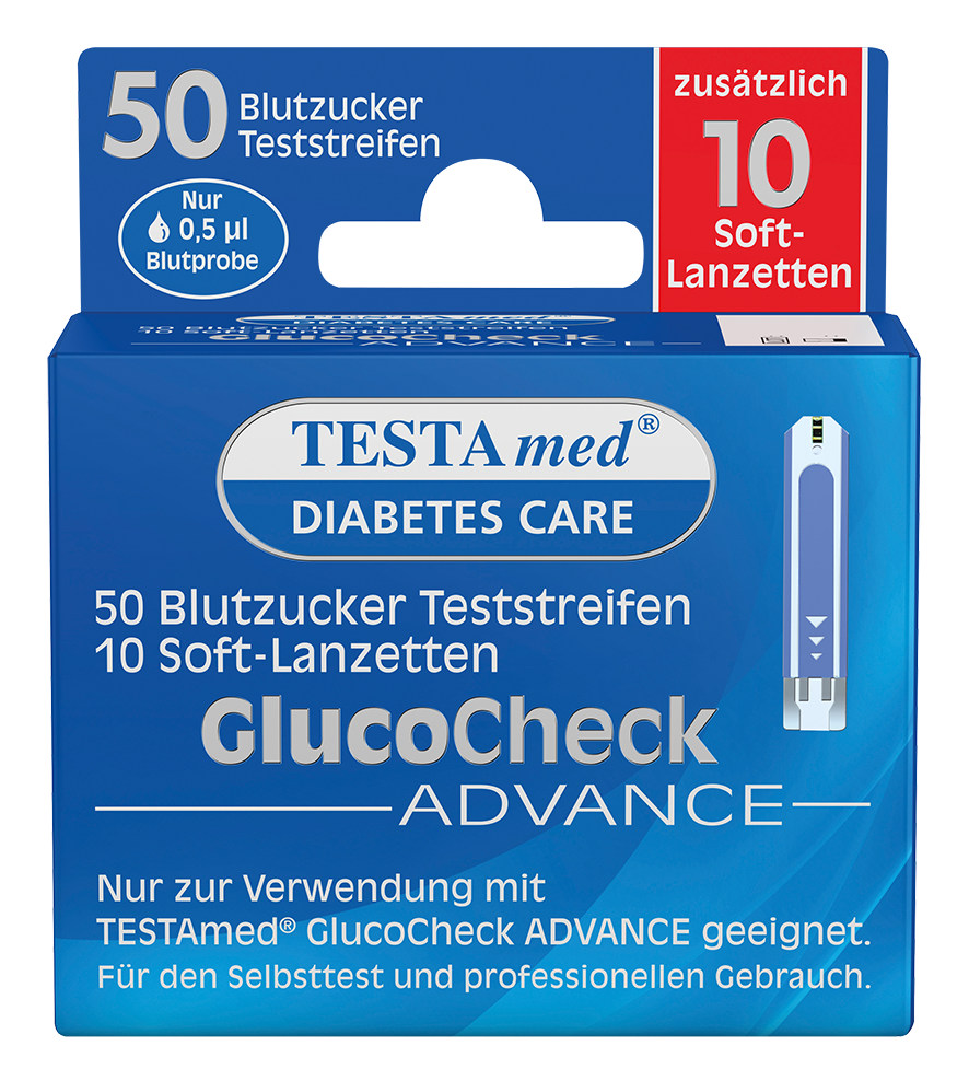 TESTAmed GlucoCheck Advance Blutzucker-TS 50 Stück TESTAmed GlucoCheck Advance Blutzucker-TS 50 Stück
