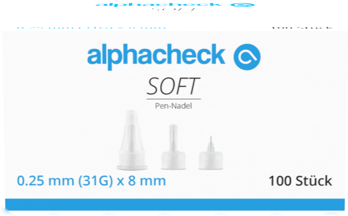 alphacheck soft Pen-Nadeln 31G 8mm 100 Stück alphacheck soft Pen-Nadeln 31G 8mm 100 Stück
