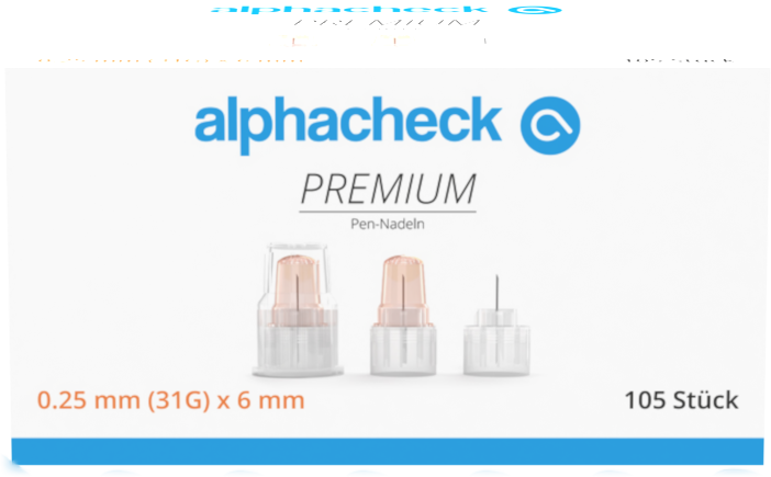 alphacheck premium Pen-Nadeln 31G 6mm 105 Stück alphacheck premium Pen-Nadeln 31G 6mm 105 Stück