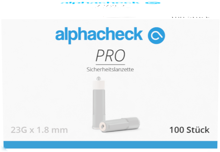 alphacheck PRO Sicherheitslanzetten 23G 100 Stück