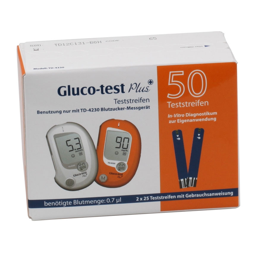 Gluco-test Plus Blutzucker-TS 2 x 25 Stück Gluco-test Plus Blutzucker-TS 2 x 25 Stück