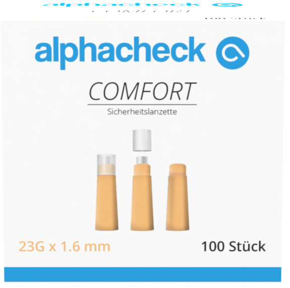 alphacheck comfort Sicherheitslanzetten 23G 100 Stück