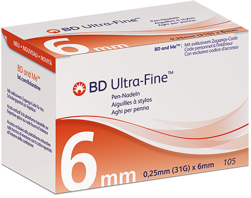 BD Ultra-Fine 31G 6mm 105 Stück BD Ultra-Fine 31G 6mm 105 Stück