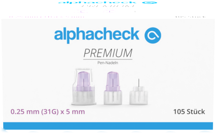 alphacheck premium Pen-Nadeln 31G 5mm 105 Stück alphacheck premium Pen-Nadeln 31G 5mm 105 Stück