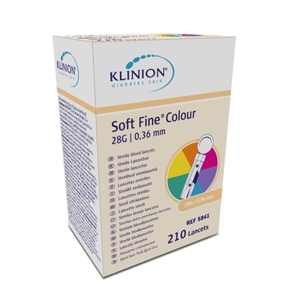 KLINION Soft Fine Colour Lanzetten 28G 210 Stück